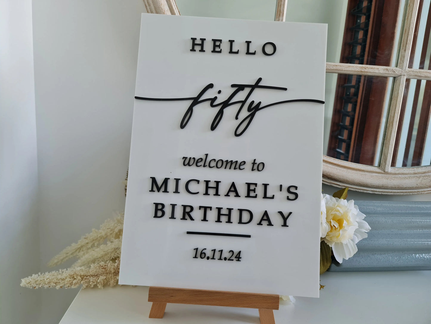 Personalised Acrylic Double Layer Signage Evermore Gifts & Favours