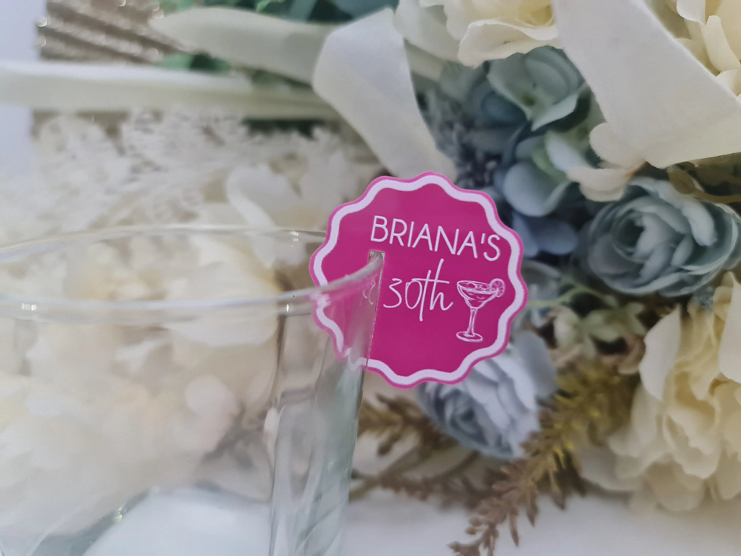 Mirror Acrylic Drink Toppers – Glamorous Touch for Birthday Drinks Evermore Gifts & Favours