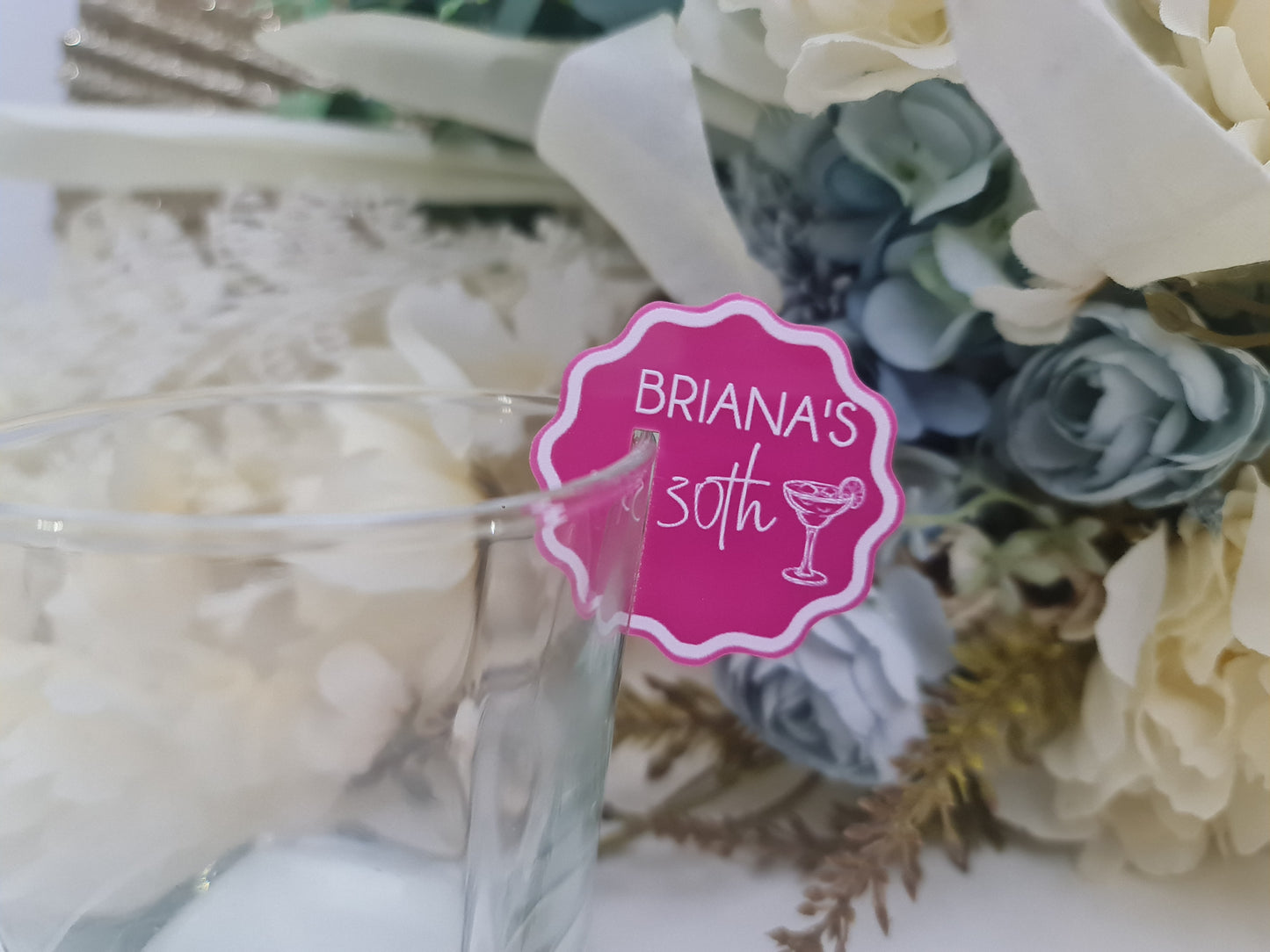 Mirror Acrylic Drink Toppers – Glamorous Touch for Birthday Drinks