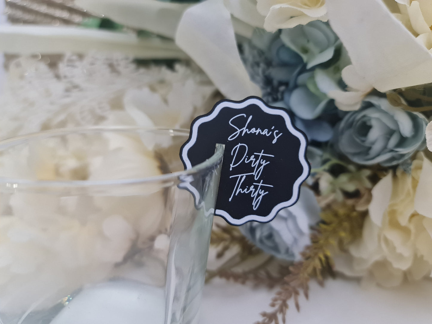 Custom Phrase Drink Toppers – Cheers, Sip Sip Hooray & More