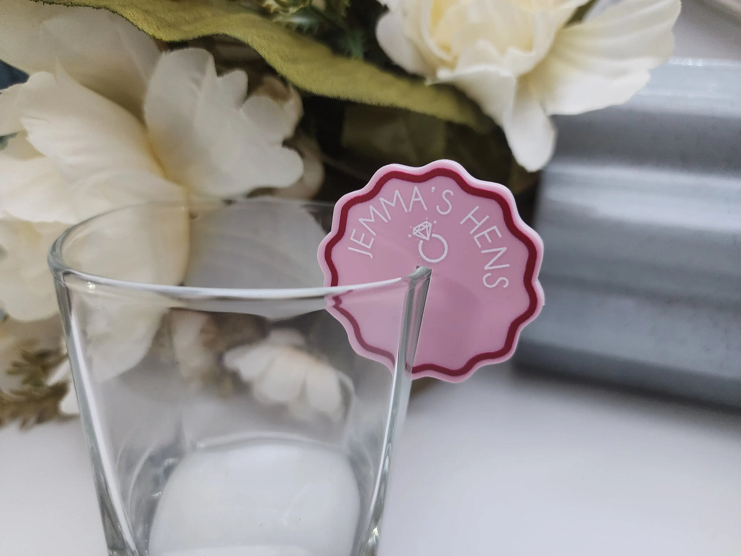 Custom Printed Wedding Drink Toppers – Stylish Acrylic Covers for Drinks Evermore Gifts & Favours