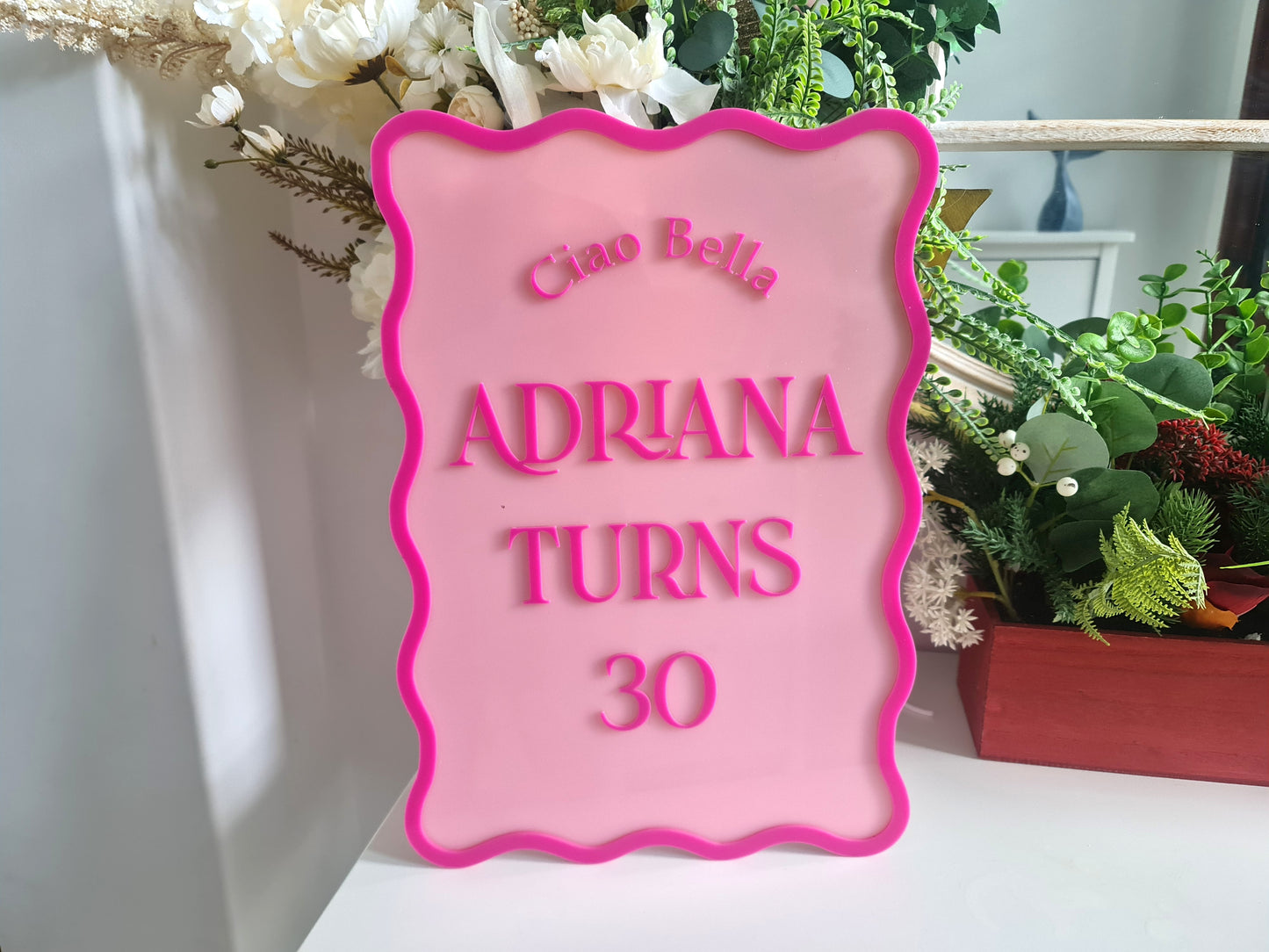 Personalised Acrylic Double Layer Signage