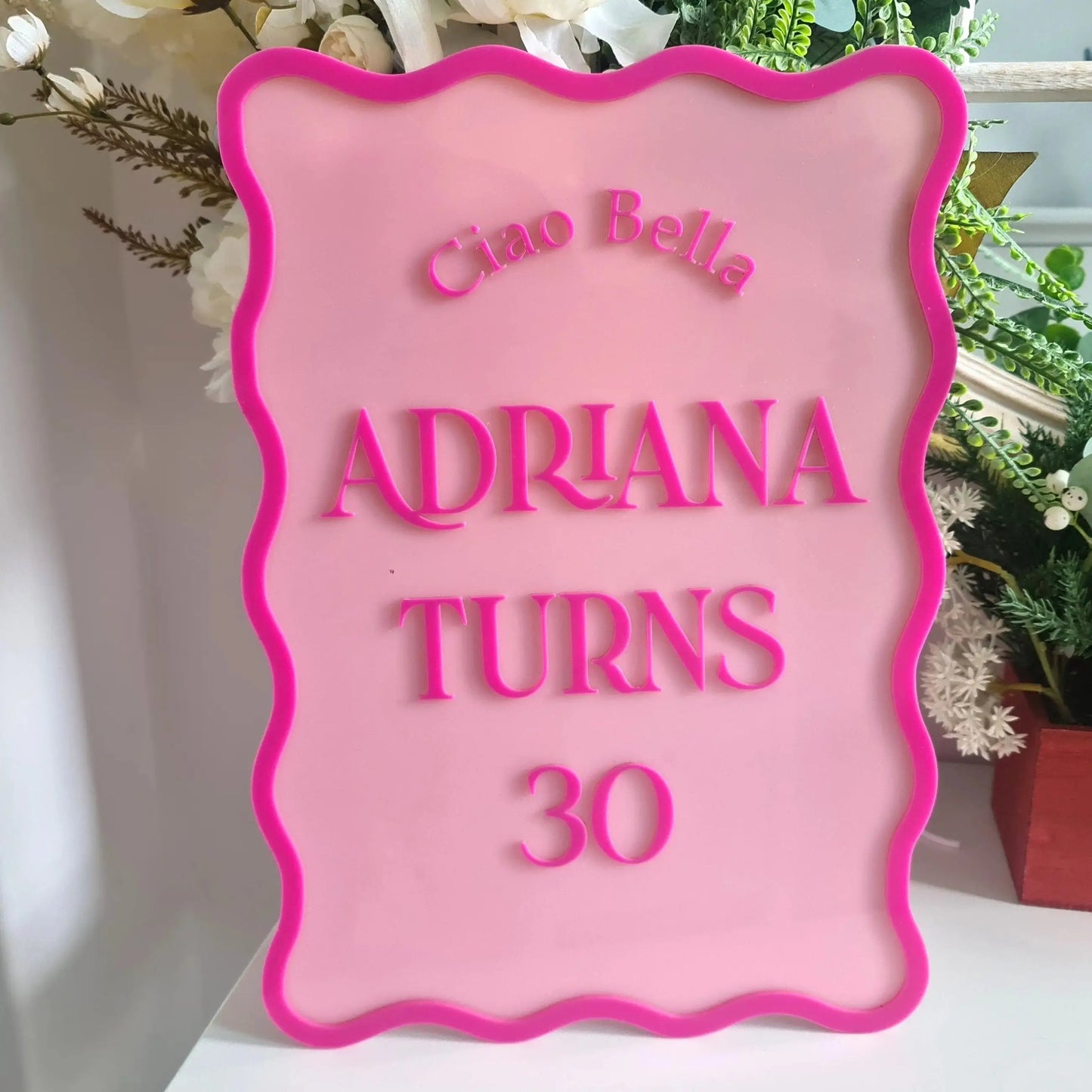 Personalised Acrylic Double Layer Signage Evermore Gifts & Favours