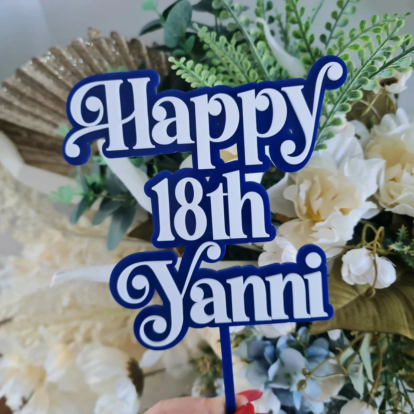 18th Birthday Cake Topper – Personalised Double Layer Statement Piece Evermore Gifts & Favours