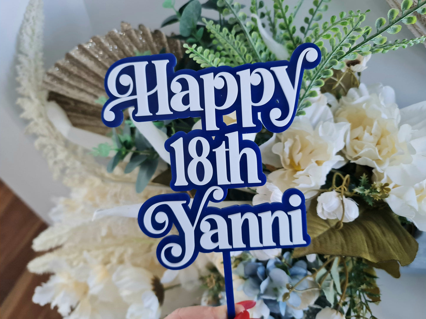 18th Birthday Cake Topper – Personalised Double Layer Statement Piece