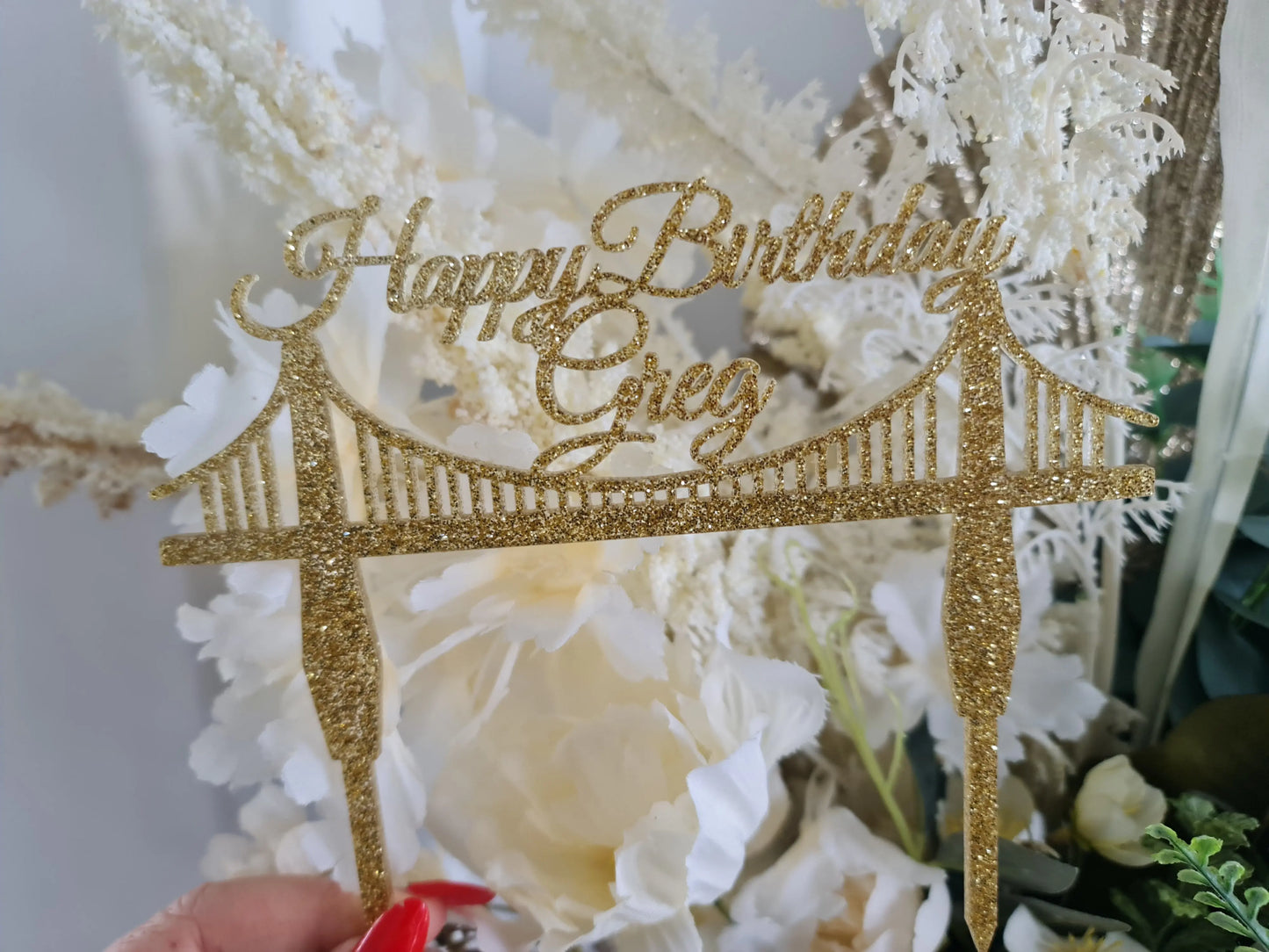 Custom Glitter Acrylic Cake Topper – Sparkle for Any Birthday Evermore Gifts & Favours
