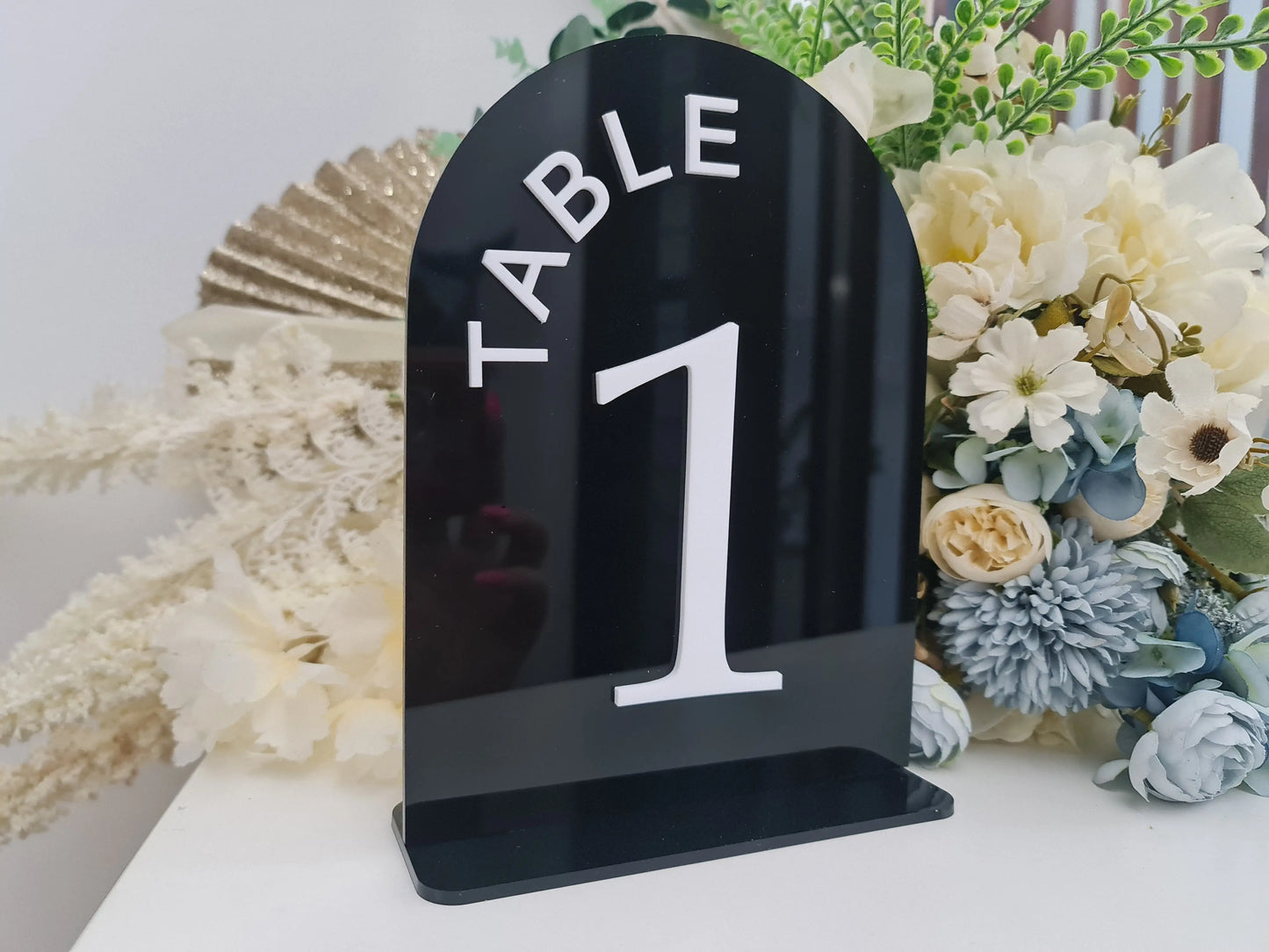 Acrylic Table Numbers – Custom UV Printed or Laser Cut for Any Event Evermore Gifts & Favours