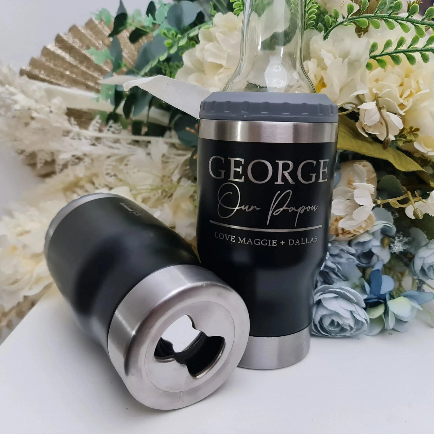 Personalised Beer Bottle Cooler – Custom Printed or Engraved Design Evermore Gifts & Favours