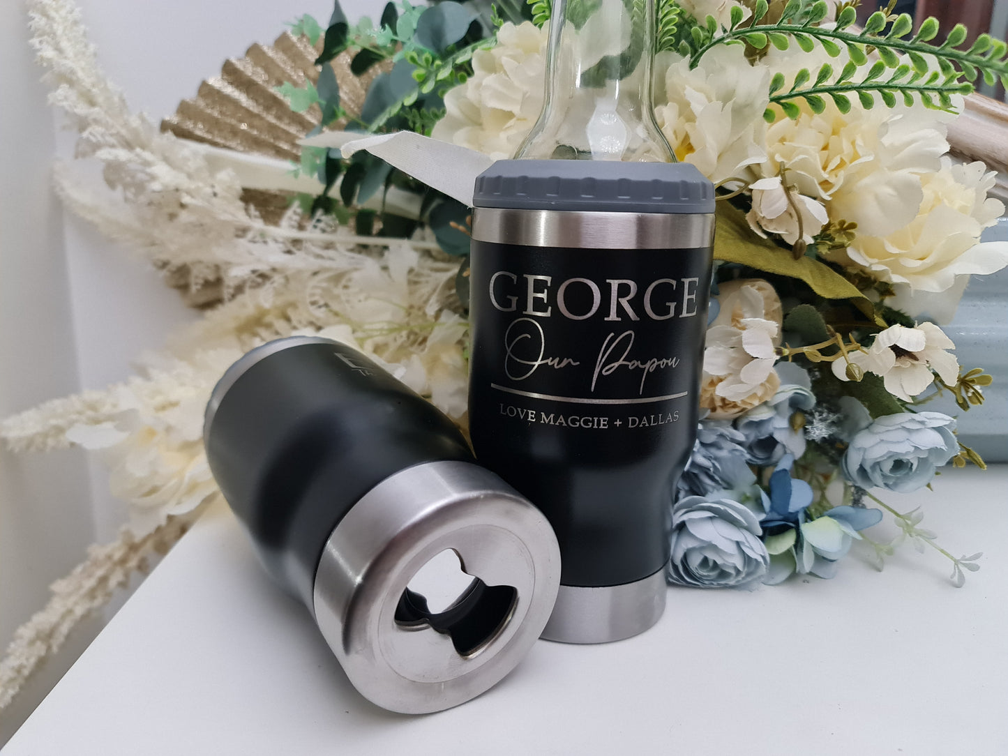 Personalised Beer Bottle Cooler – Custom Printed or Engraved Design