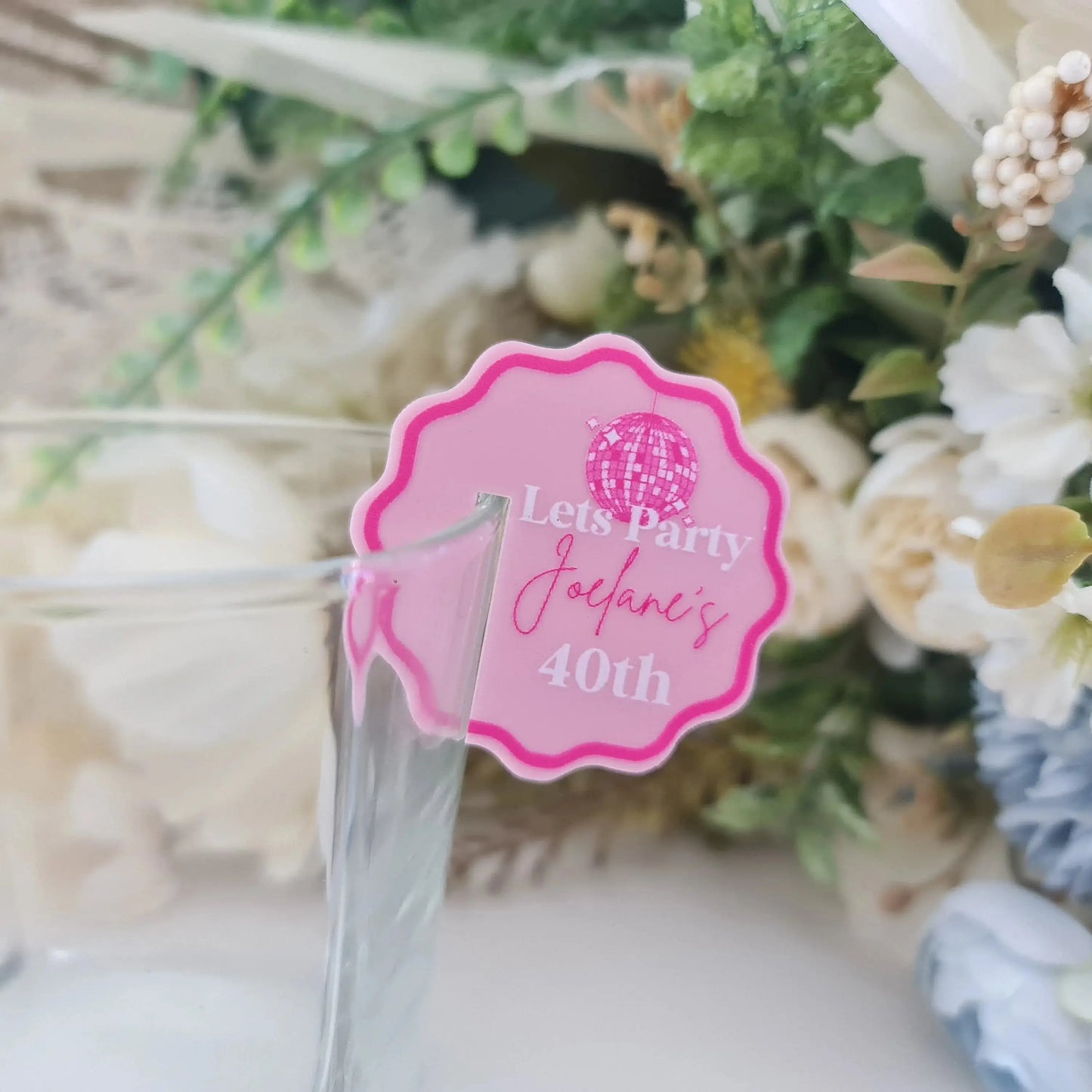Name & Age Drink Toppers – Custom Acrylic for Birthday Celebrations Evermore Gifts & Favours