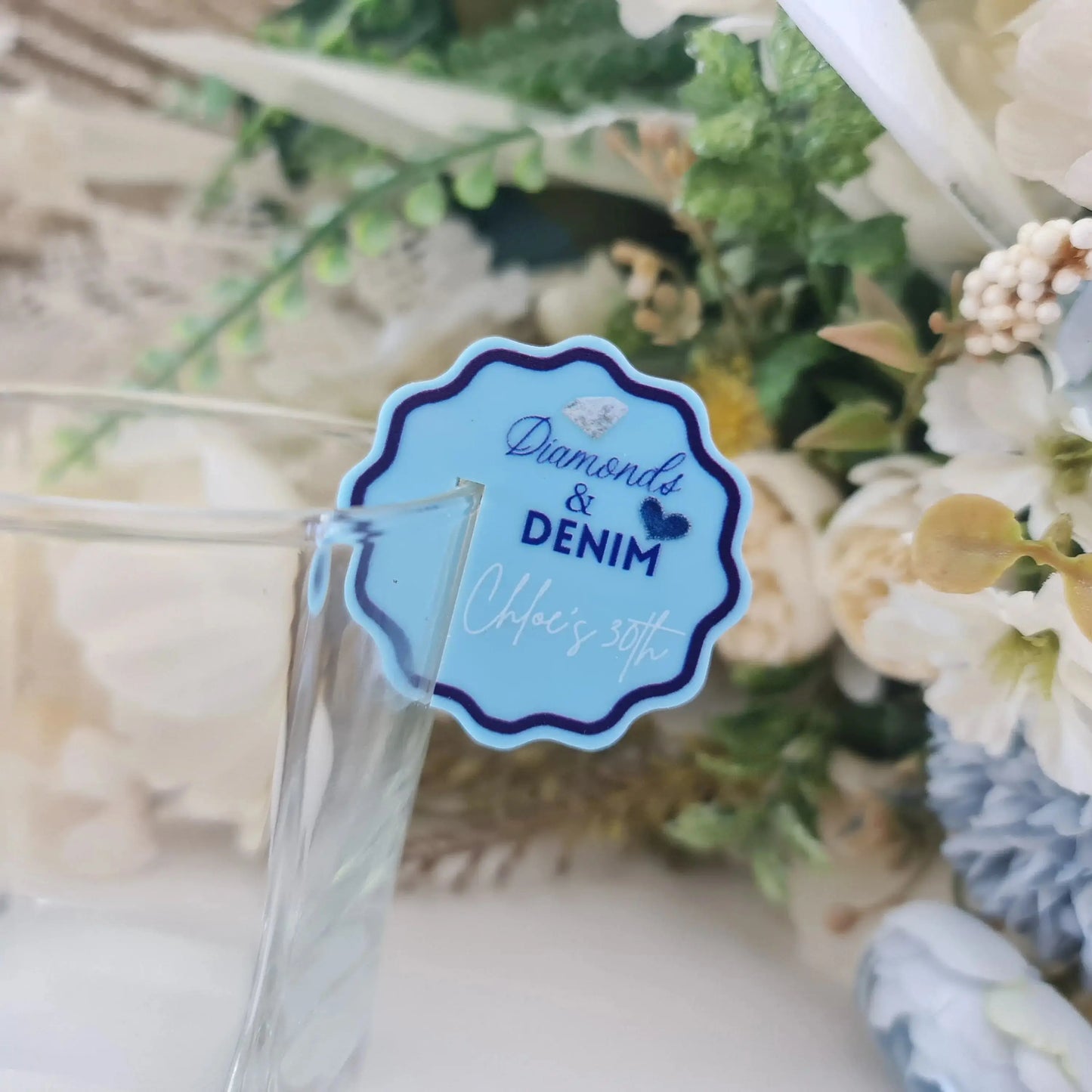 Personalised Birthday Glass Toppers – Fun Drink Décor for All Ages Evermore Gifts & Favours