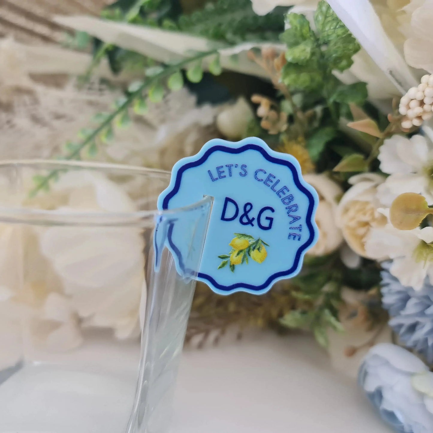 Printed Drink Toppers for Weddings – Custom Acrylic Glass Covers with Guest Names Evermore Gifts & Favours