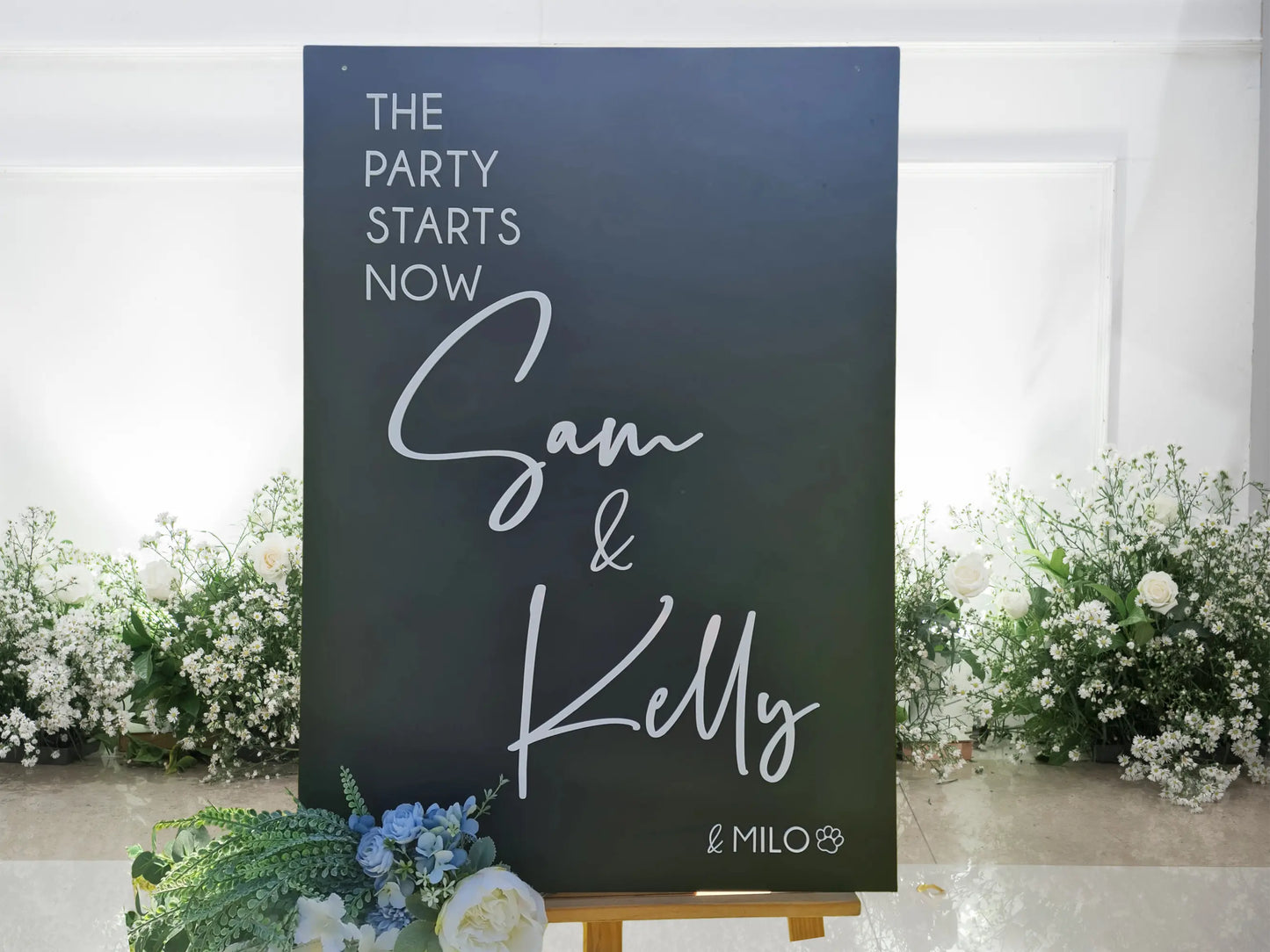 Elegant Welcome to Our Wedding Sign – Fully Customisable Design Evermoregifts