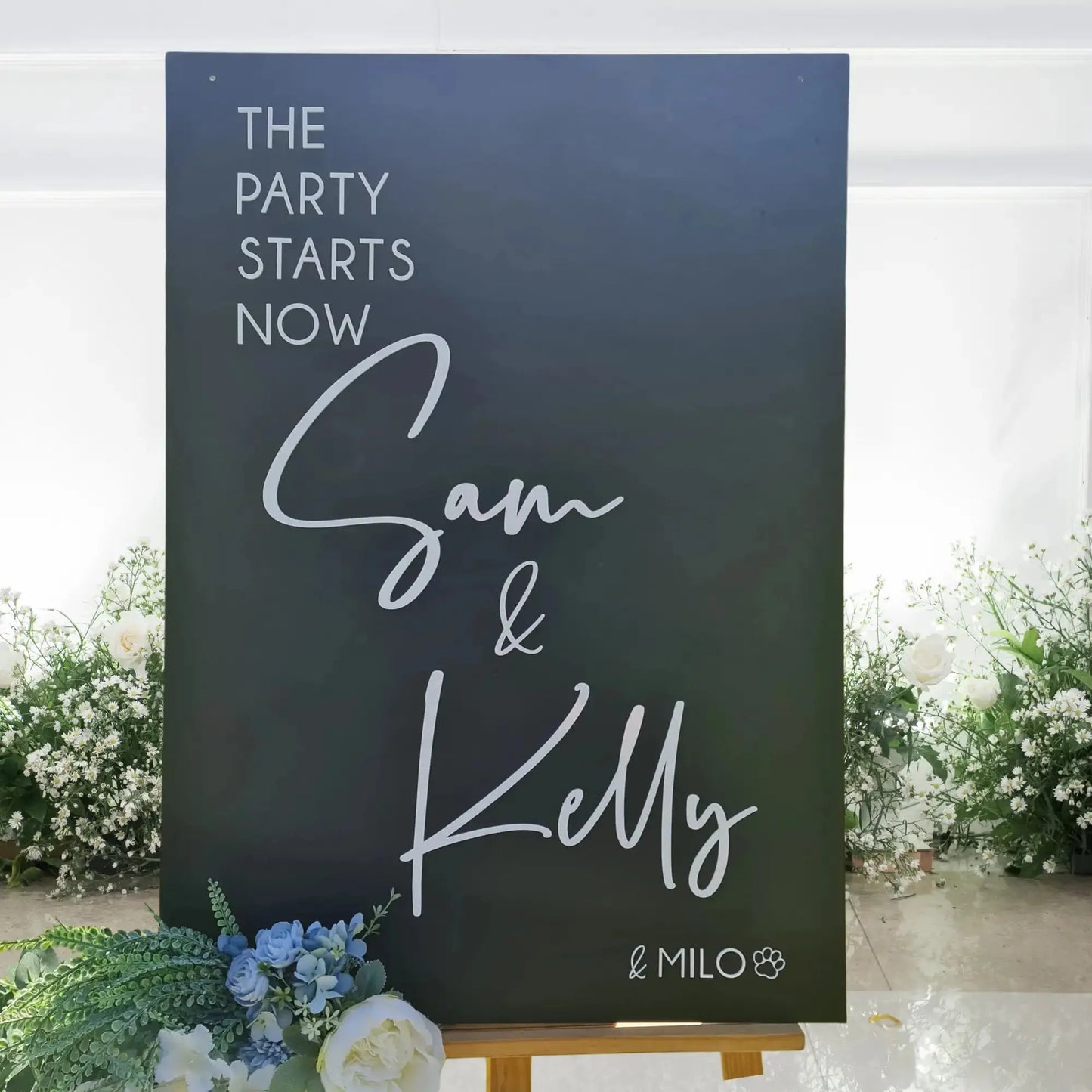 Elegant Welcome to Our Wedding Sign – Fully Customisable Design Evermoregifts