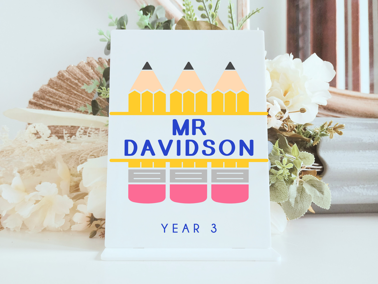 Teacher Appreciation Desk Sign – Custom Personalised Gift