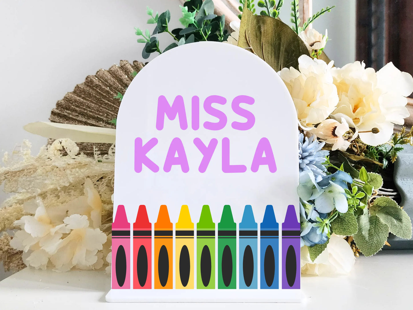 Printed Teacher Desk Sign – Personalised School Gift Evermore Gifts & Favours