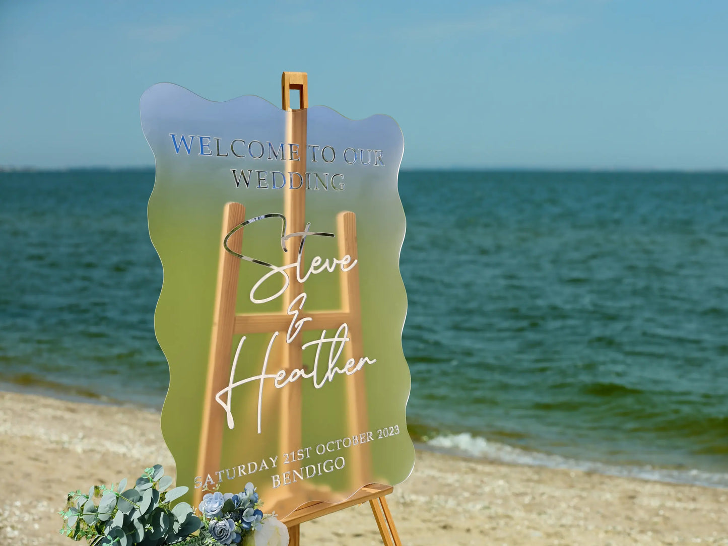 Acrylic Wedding Welcome Sign Evermoregifts