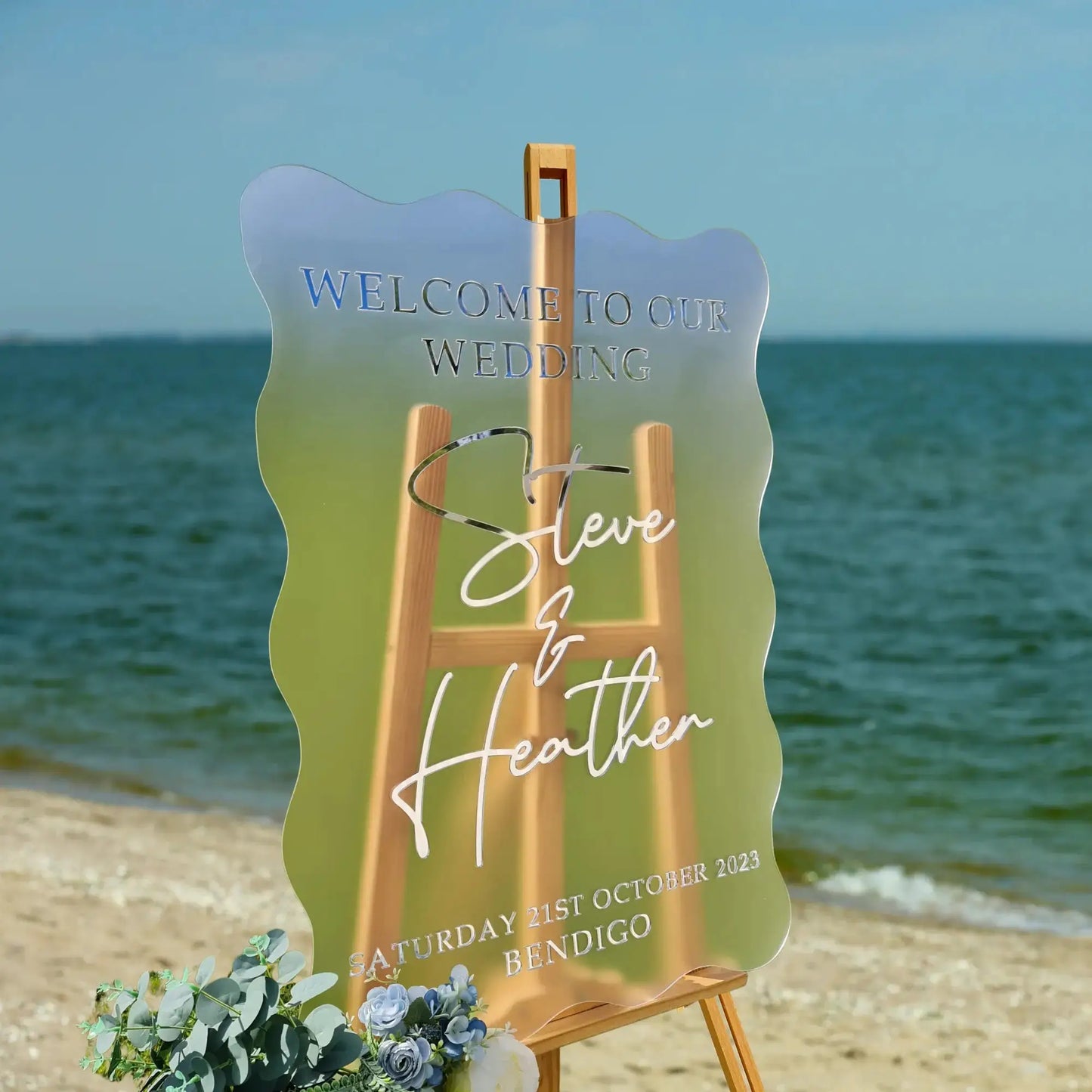 Acrylic Wedding Welcome Sign Evermoregifts