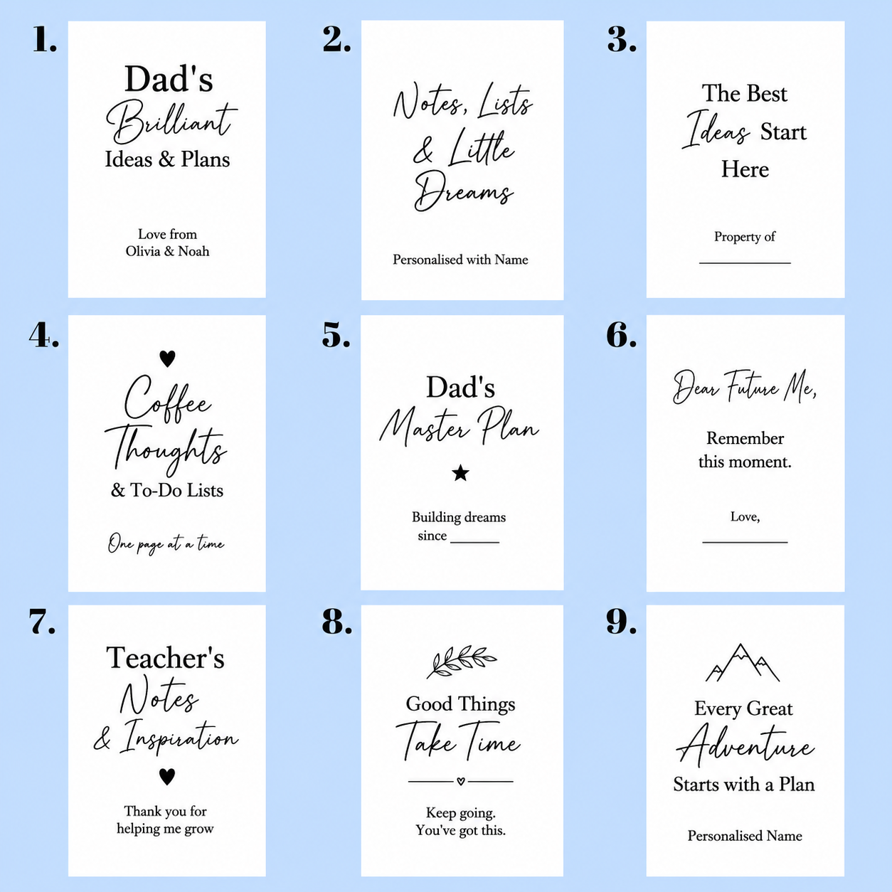 A5 Personalised Notebook โ Bespoke Name & Design Journal