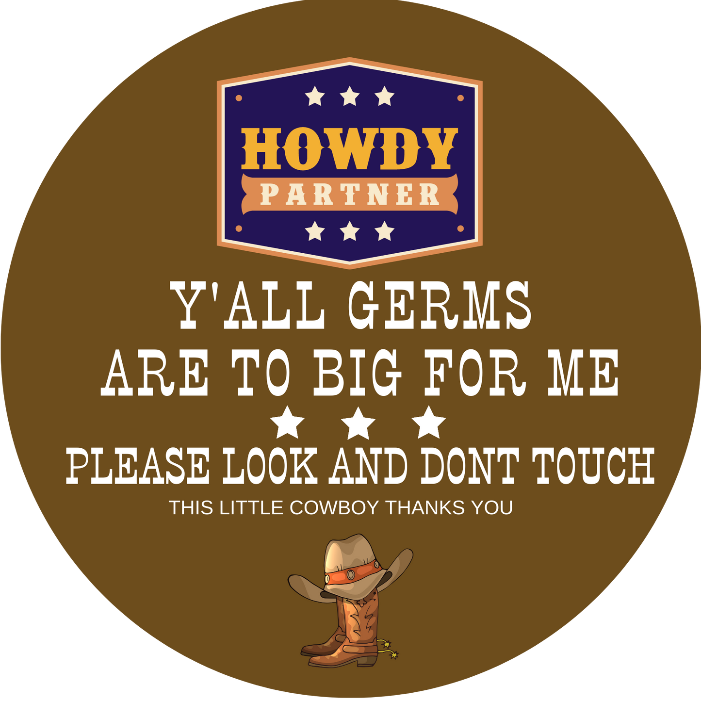 Don’t Touch Baby Pram Sign – Personalised Germ Protection Stroller Plaque