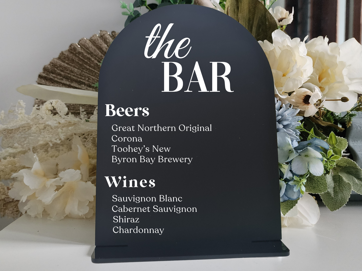 Signature Cocktail Bar Sign – UV Printed with Custom Artwork or Text