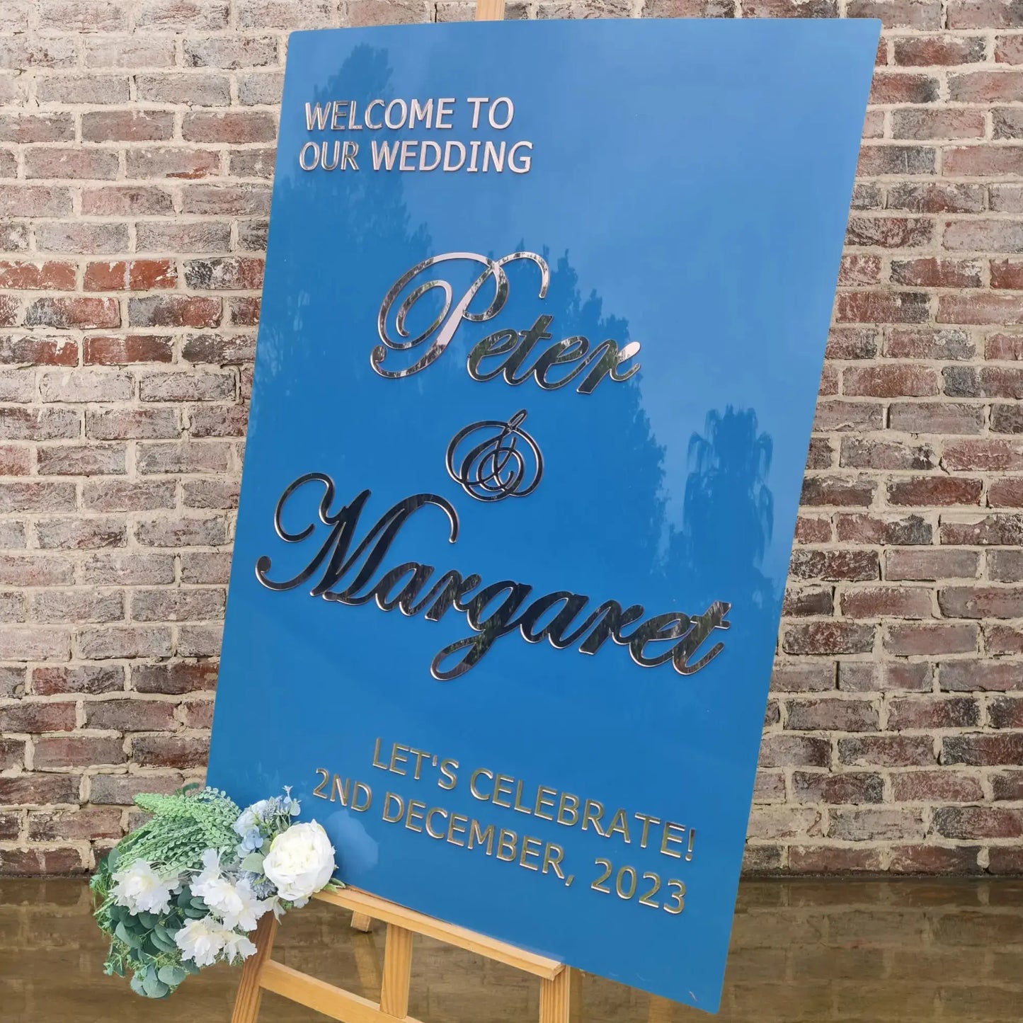 Double Layer Acrylic Wedding Welcome Sign – Premium Wedding Decor Evermoregifts