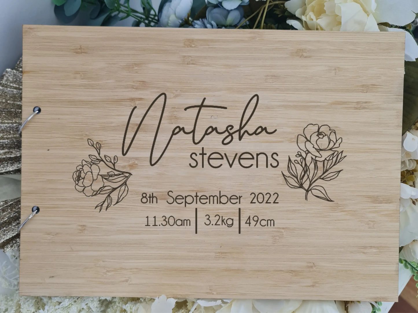 Custom Baby Journal – Personalised First Memories Book Evermore Gifts & Favours