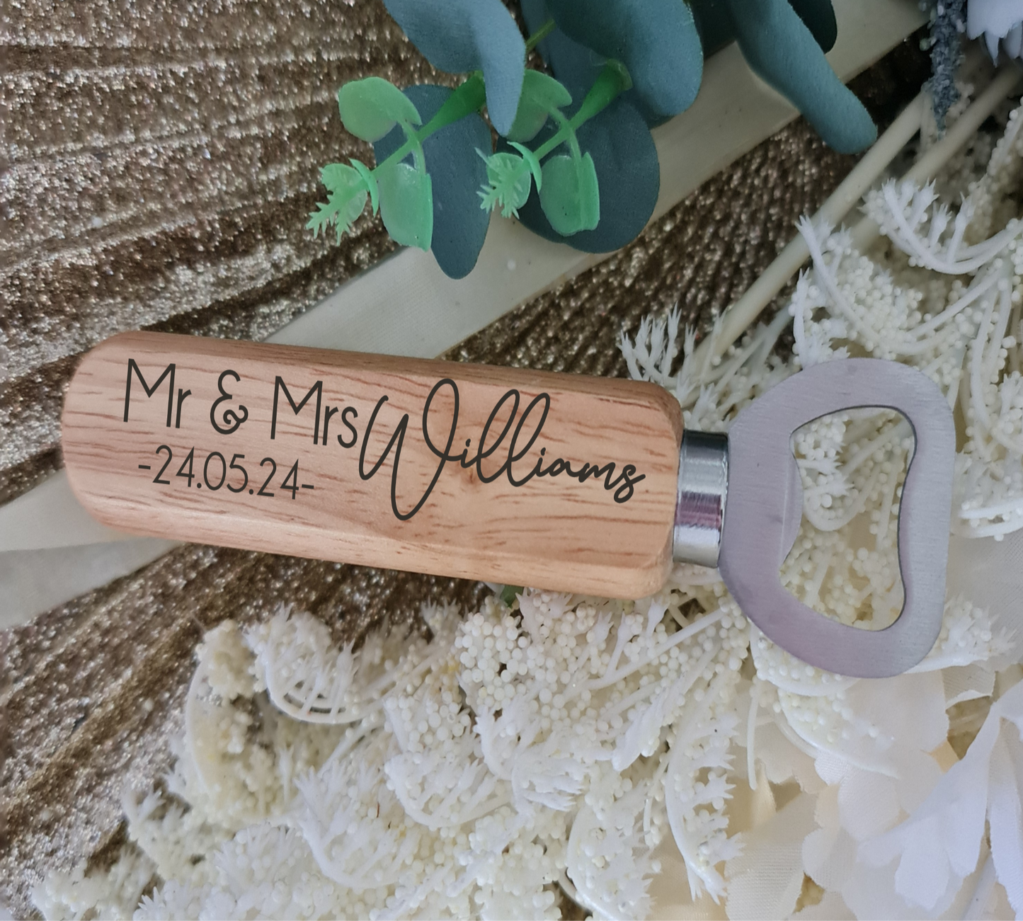 Custom Wooden Bottle Opener – Personalised Timber Bar Accessory