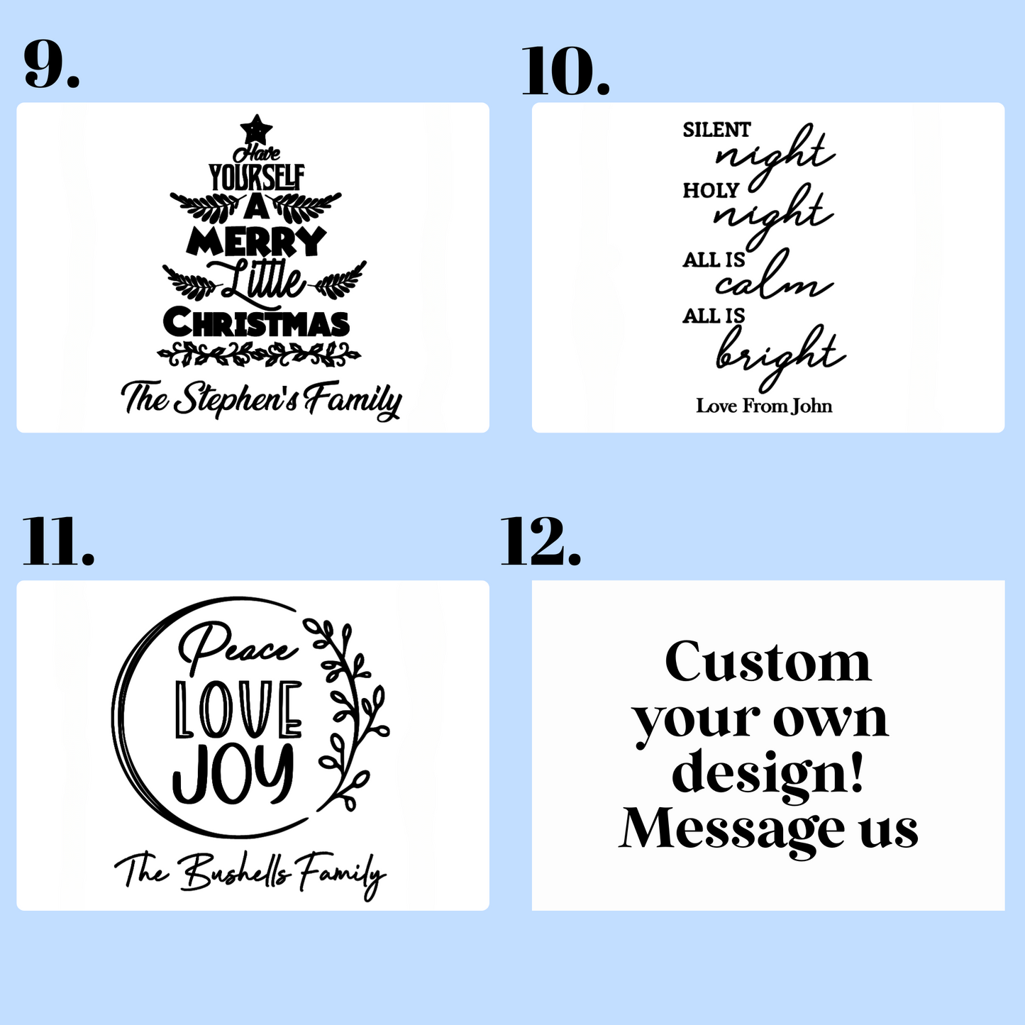 Engraved Christmas Board – Personalised Gift for Family & Friends