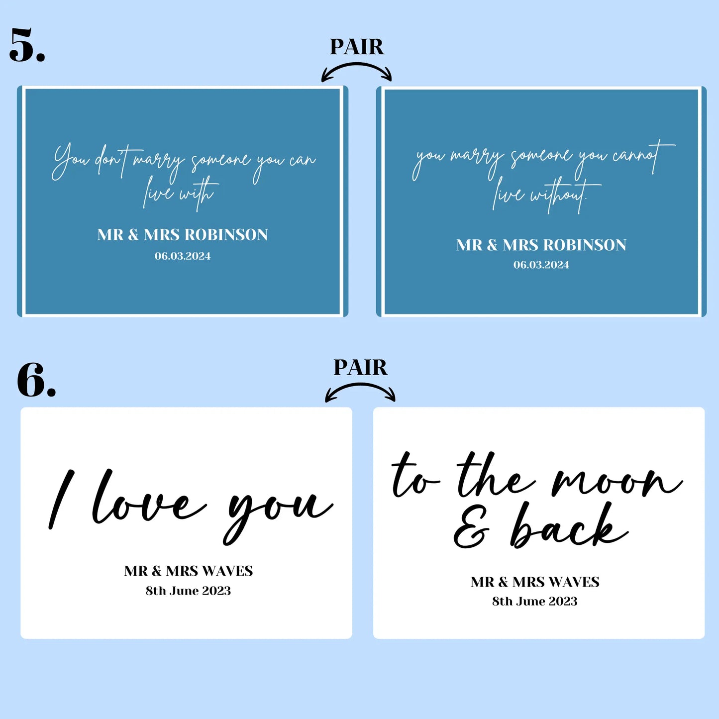 UV Printed Vow Holders – Perfect for Wedding Ceremonies Evermore Gifts & Favours