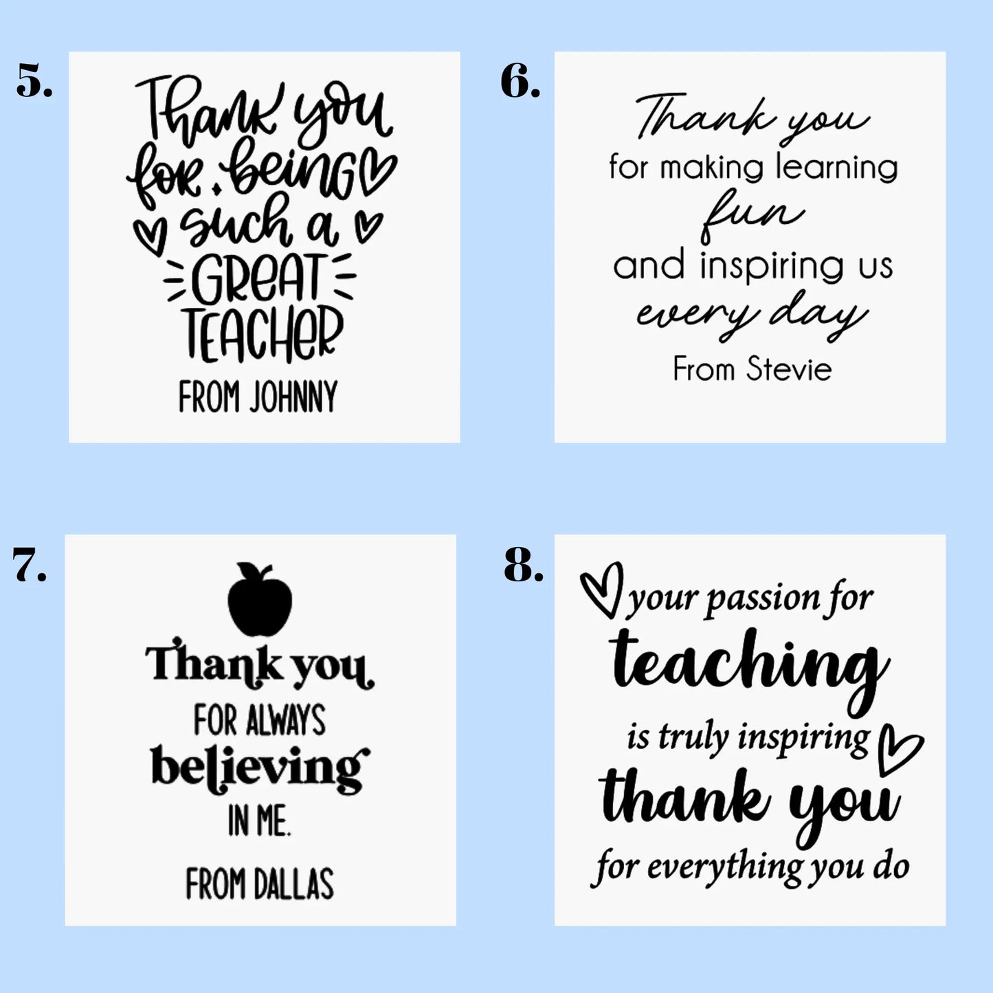 Teacher Gift Card Holder – Personalised End of Year Thank You Gift Evermore Gifts & Favours