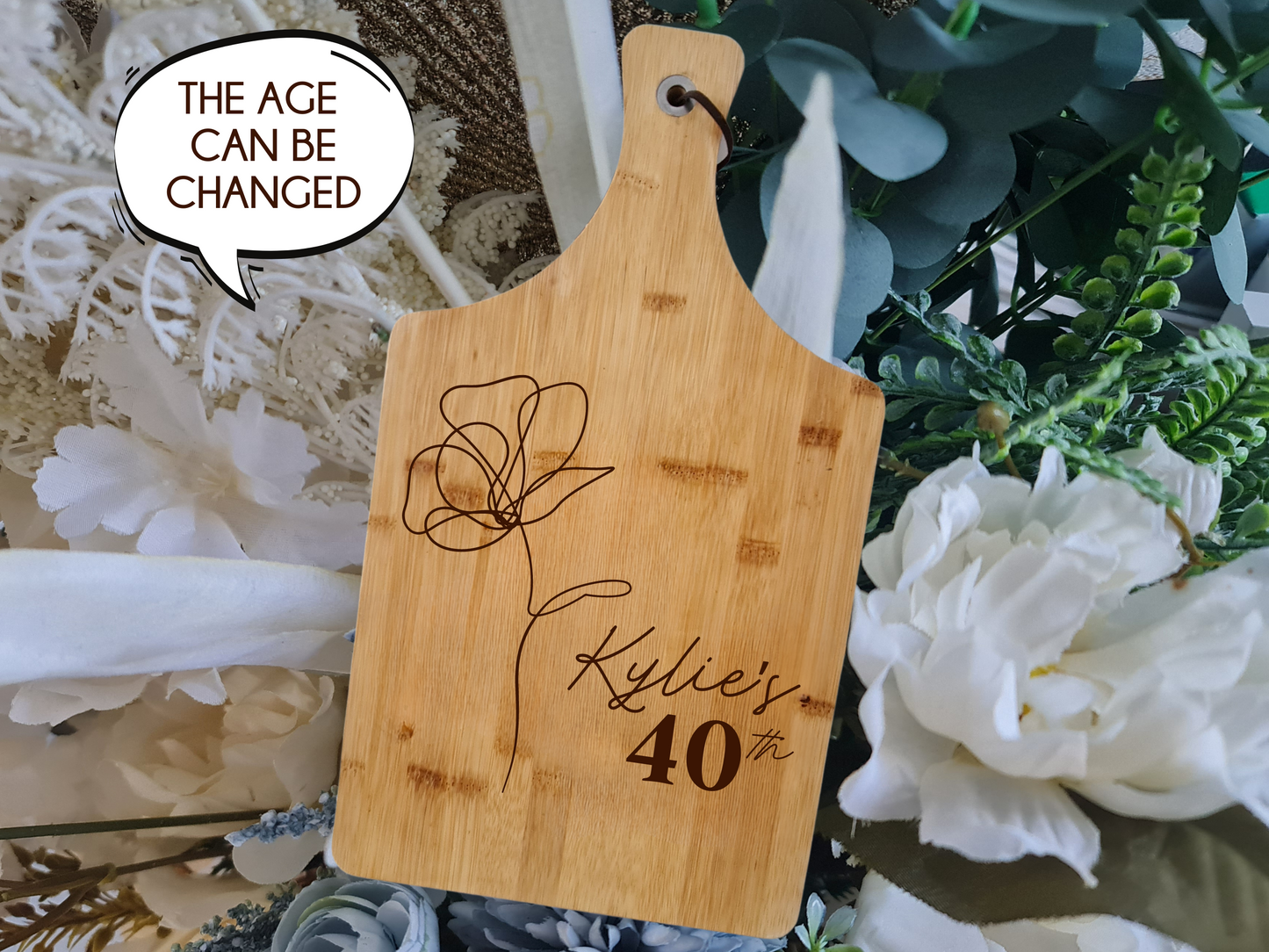 Custom Message Cheese Board – Laser Engraved Text