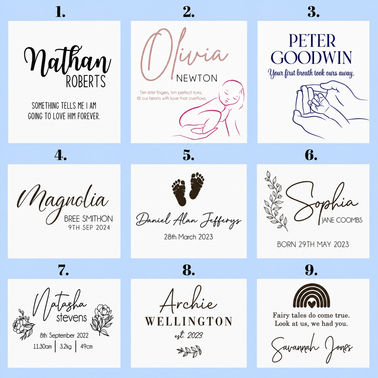 Newborn Baby Memory Book – Personalised Gift for Parents