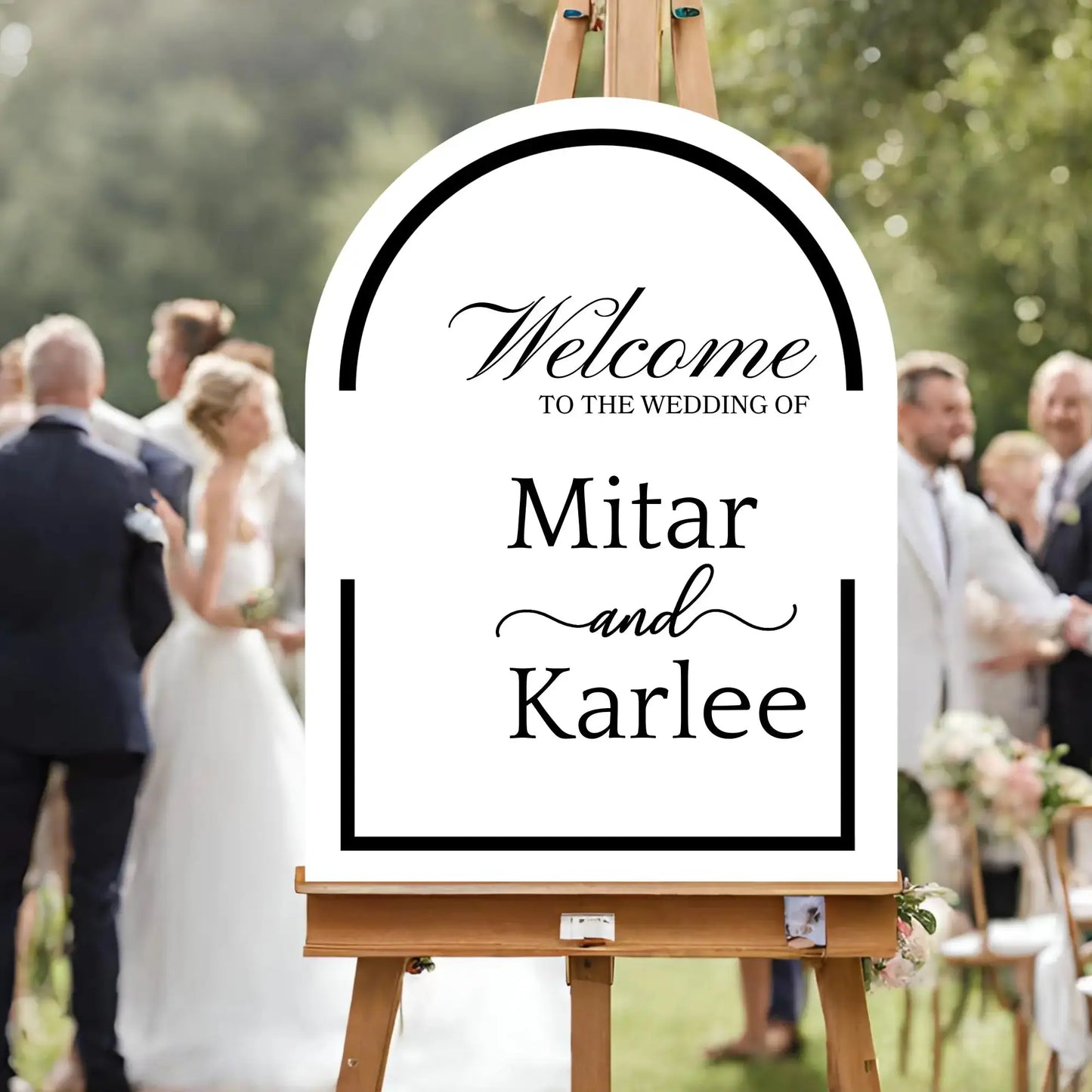 Luxury Wedding Welcome Board – Fully Personalised Acrylic Signage Evermoregifts