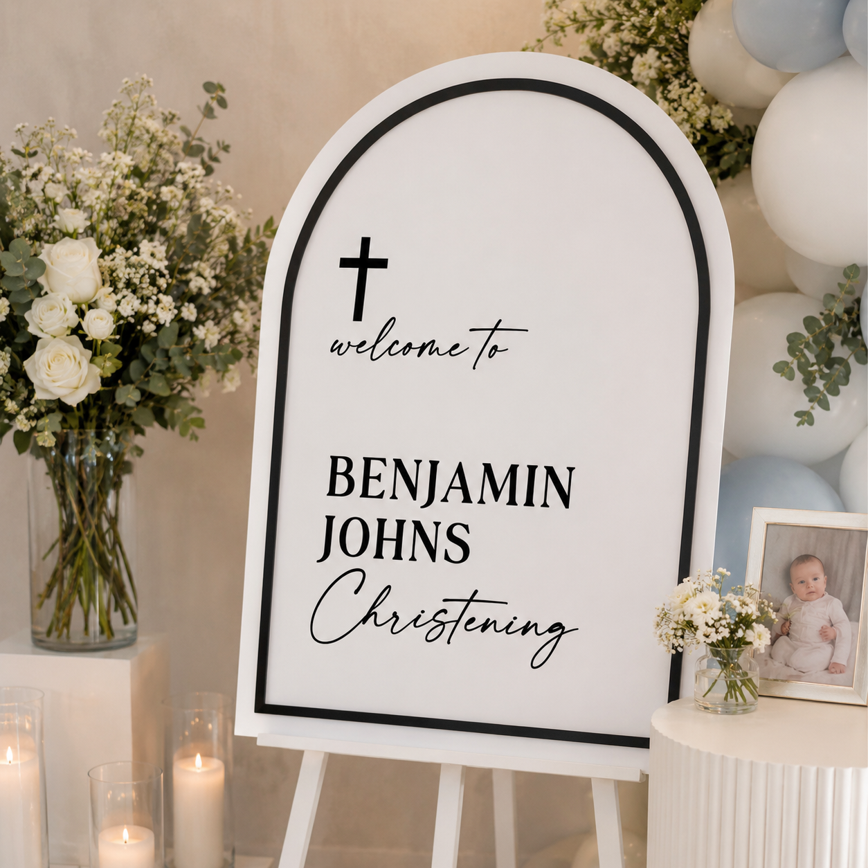 Religious Ceremony Welcome Sign Personalised | Custom Event Sign