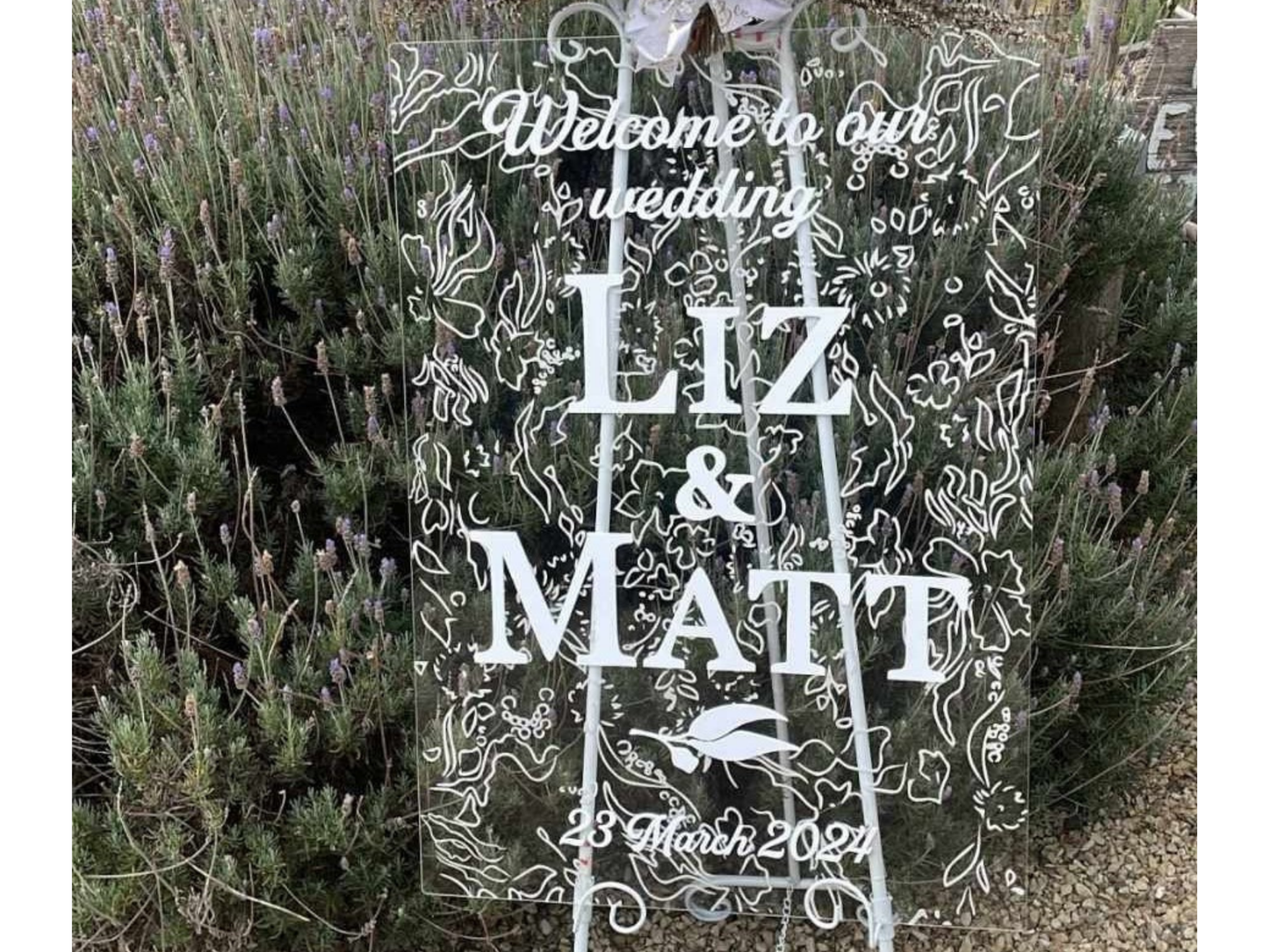 Custom Engagement or Wedding Welcome Sign – Stylish & Personalised