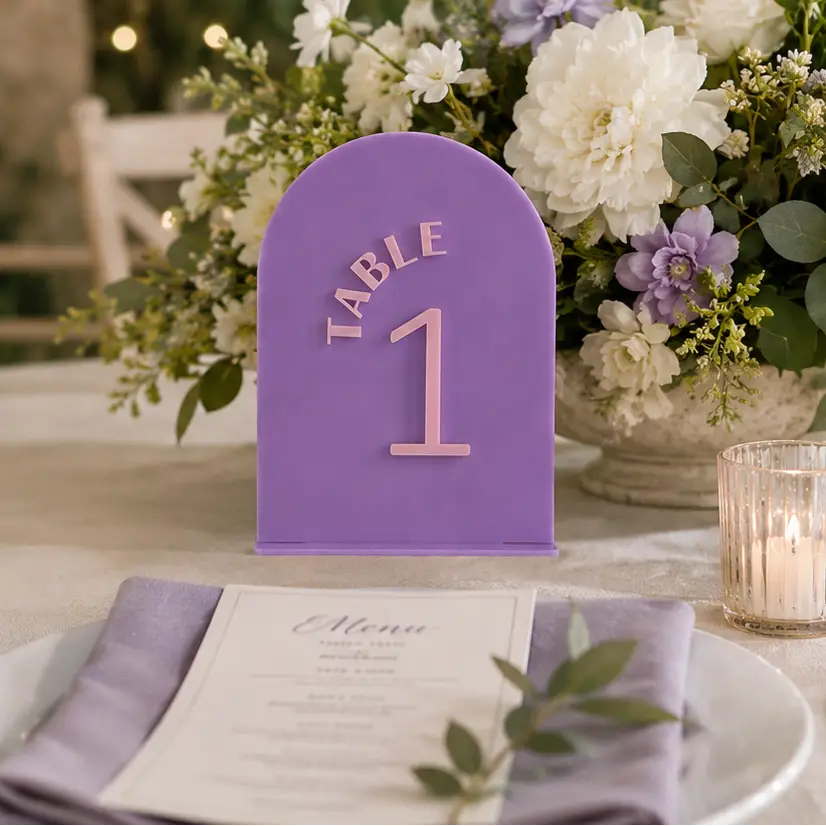 Minimalist Table Numbers – Custom Font and Colour Options Available