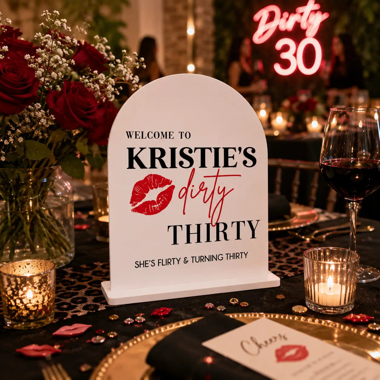 30th Birthday Sign Personalised | Acrylic Table Signage