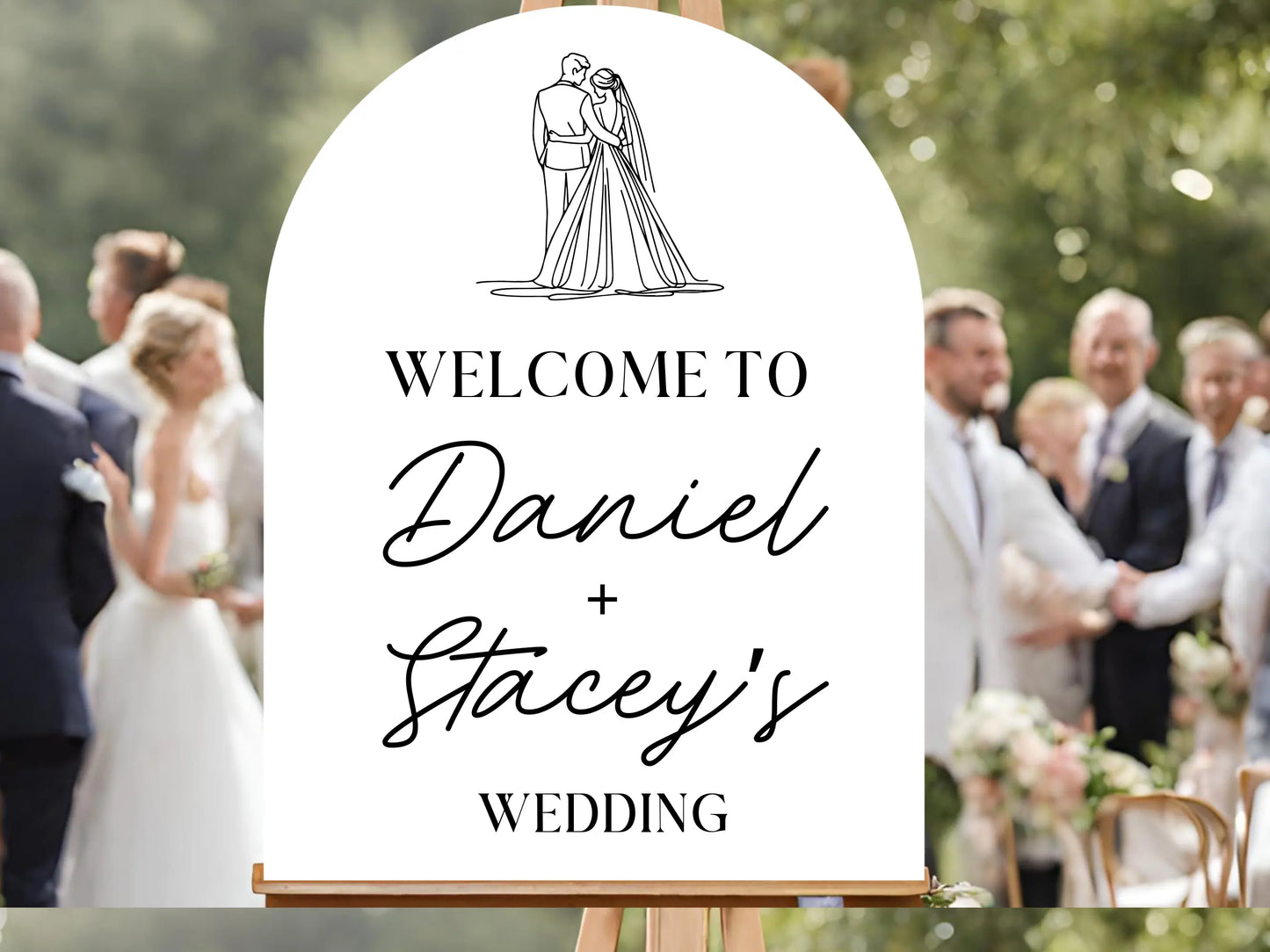 Welcome Sign for Wedding Guests – Acrylic or Wooden Board Options Evermoregifts