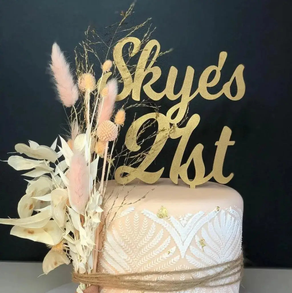 Sweet 16 Cake Topper – Elegant Design in Acrylic or Timber Evermore Gifts & Favours