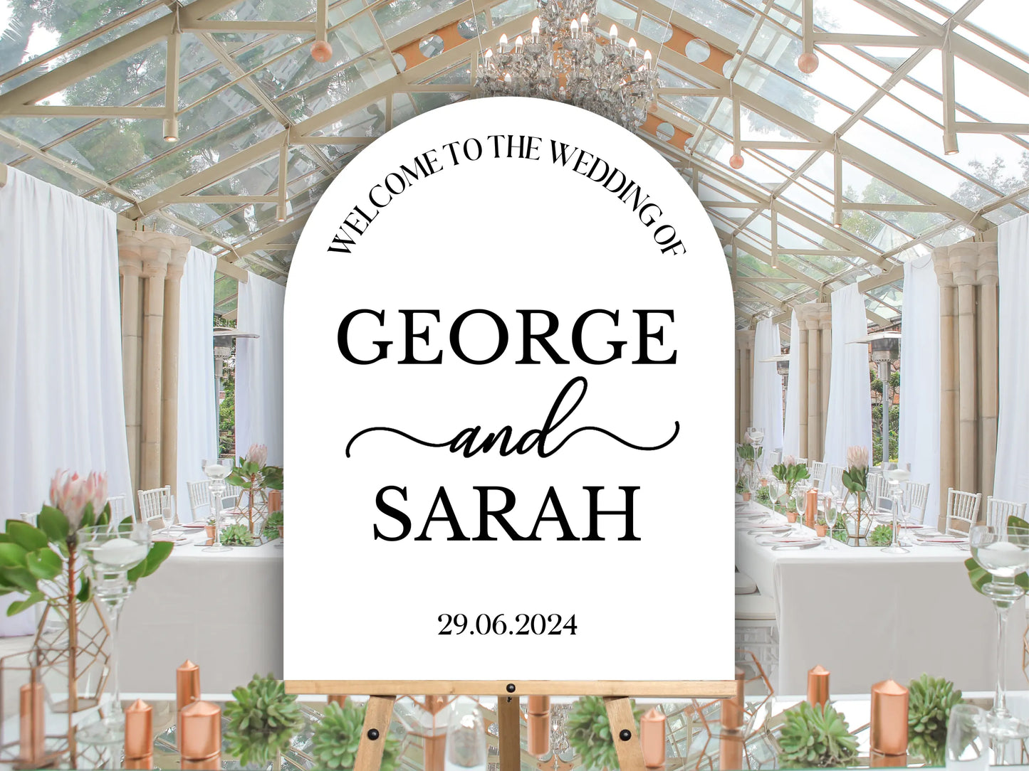 Acrylic Wedding Welcome Sign Evermoregifts