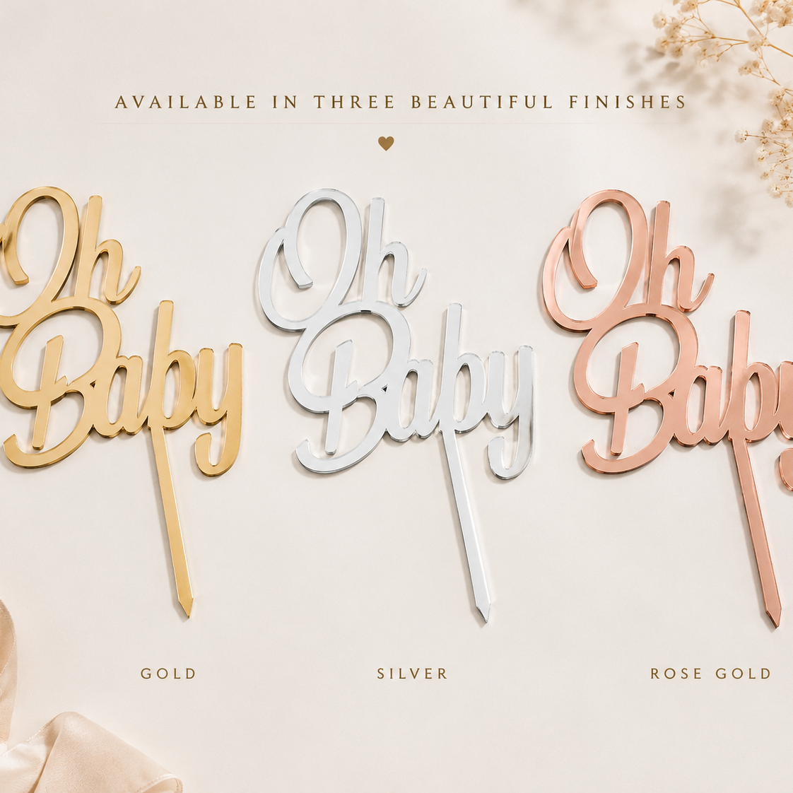 Twins Baby Shower Cake Topper – Double the Joy, Custom Name Options