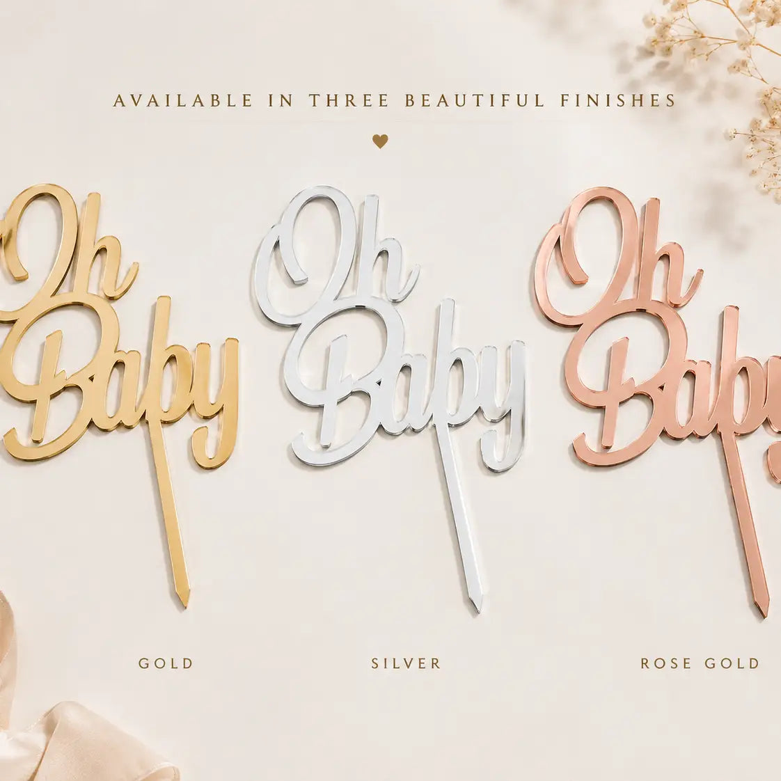 Twins Baby Shower Cake Topper – Double the Joy, Custom Name Options