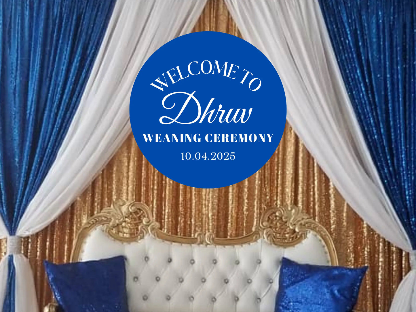 Weaning Ceremony Welcome Sign – Personalised Acrylic or Timber Sign Evermore Gifts & Favours