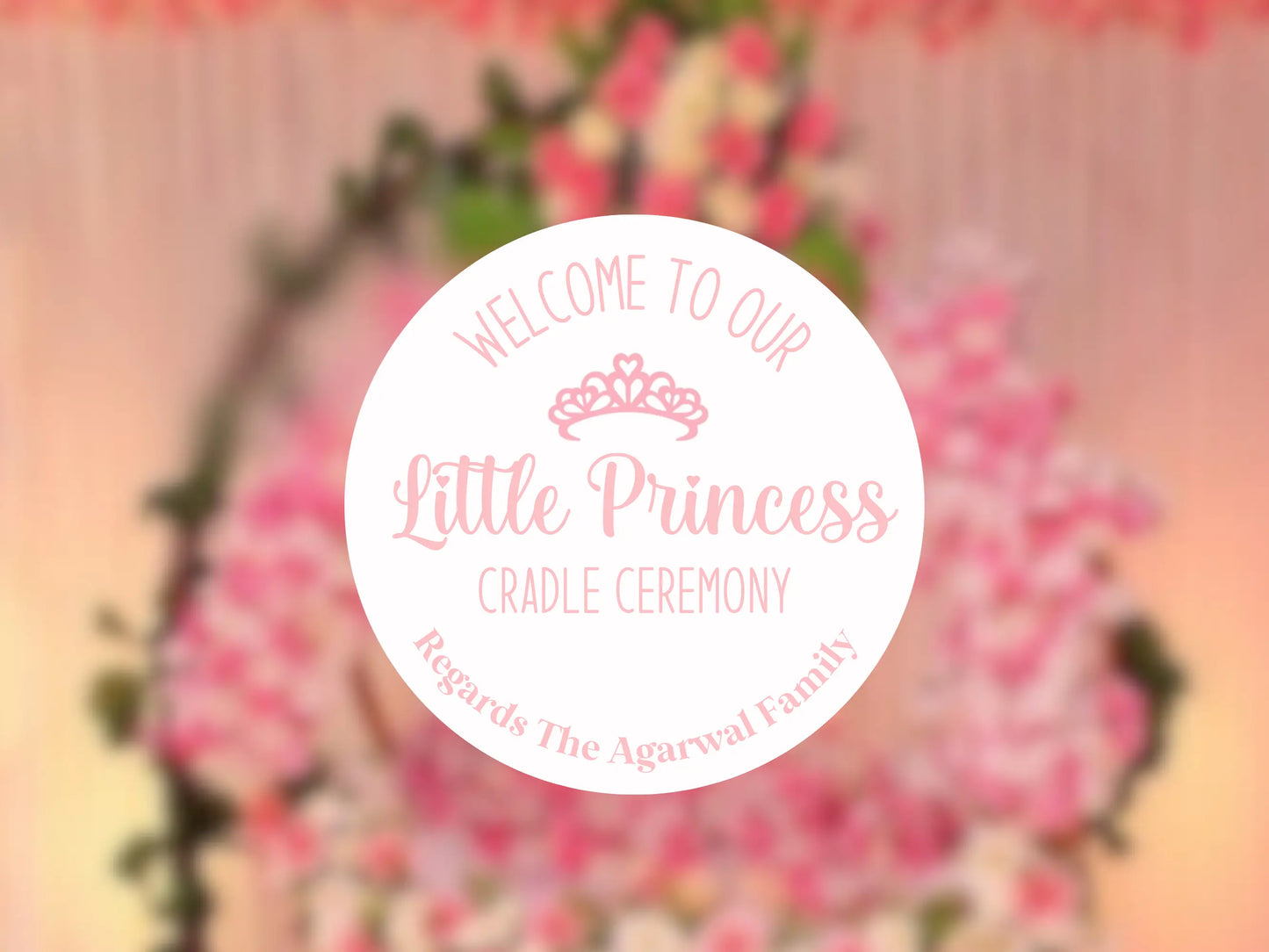 Cradle Ceremony Welcome Sign – Personalised Acrylic or Timber Sign for Baby Naming or Palna Celebration Evermore Gifts & Favours