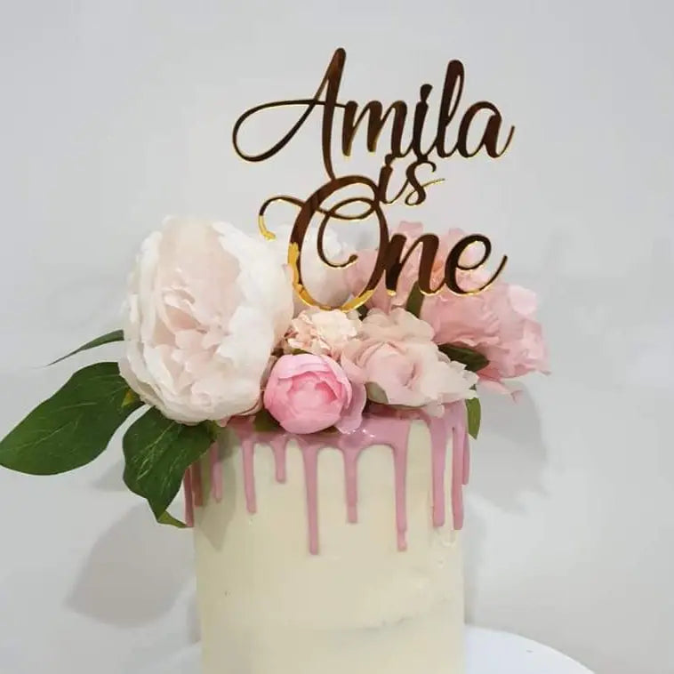 Personalised Name Cake Topper – Custom Birthday Decoration Evermore Gifts & Favours