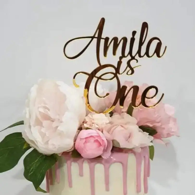 Personalised Name Cake Topper – Custom Birthday Decoration Evermore Gifts & Favours