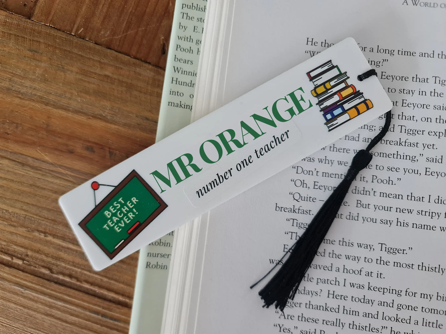 Printed Teacher Bookmark – Personalised End of Year Gift Evermore Gifts & Favours