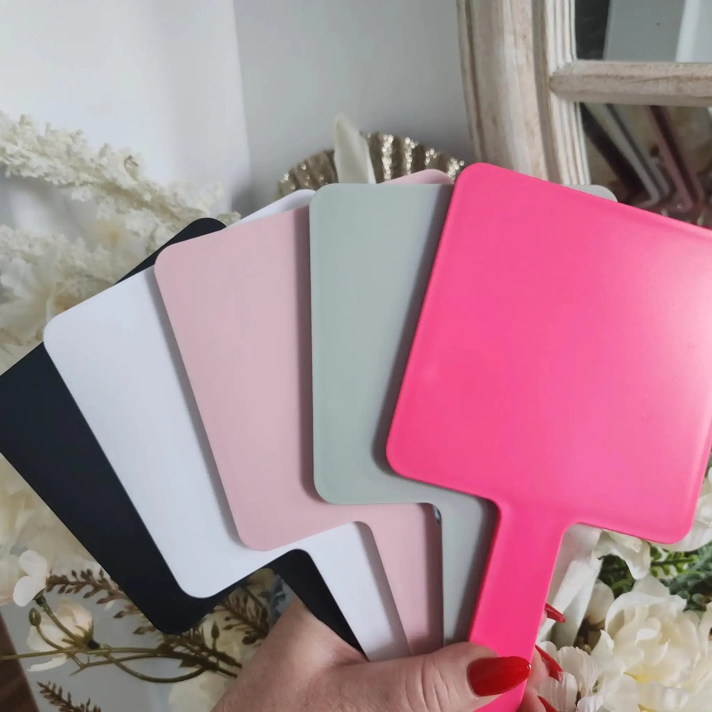 Custom Handheld Mirror with Business Logo – UV Printed – Perfect Favours Evermore Gifts & Favours
