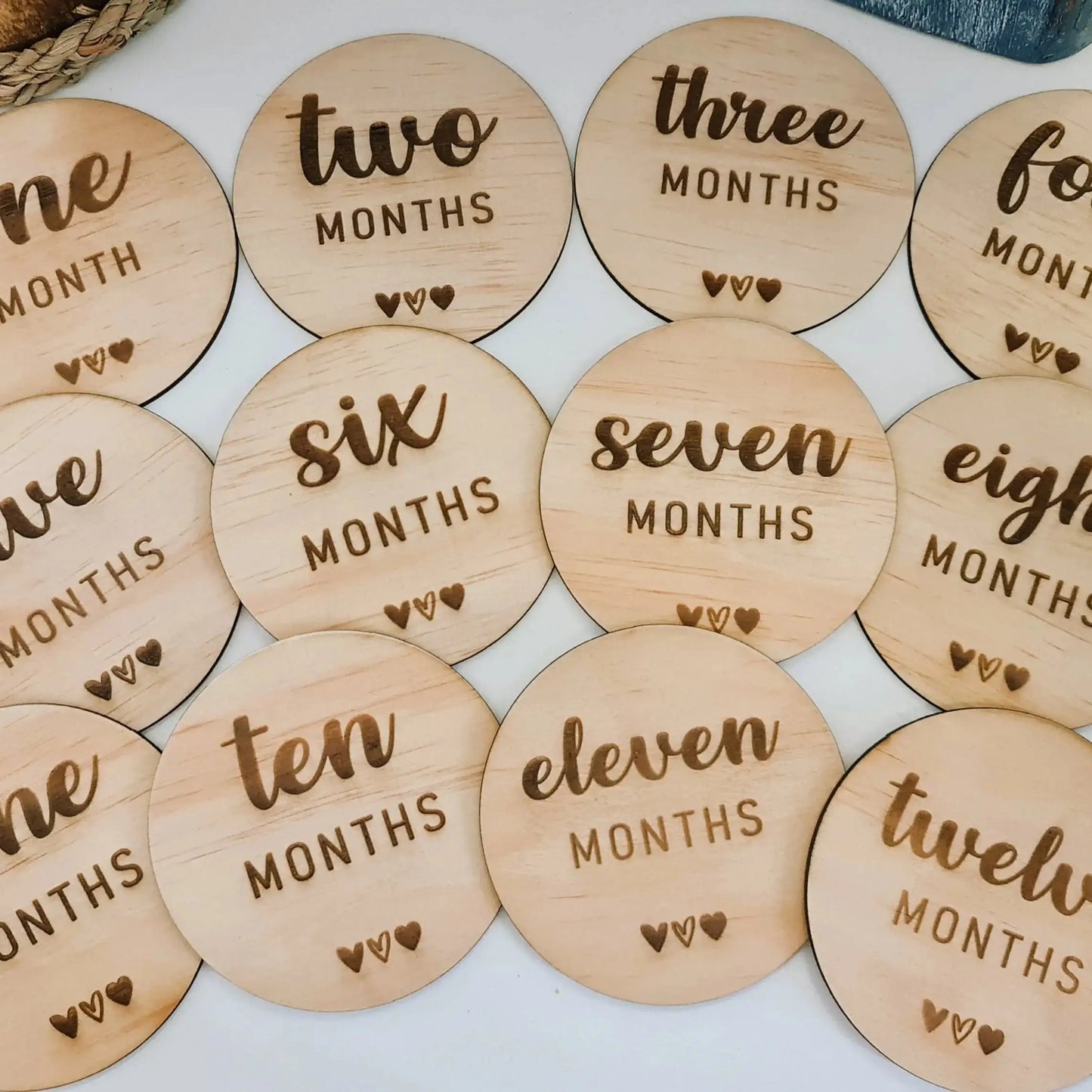 Wooden Baby Milestone Disc Set – Perfect Baby Shower Gift Evermore Gifts & Favours